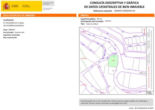 Terreno en calle Sant Vicent