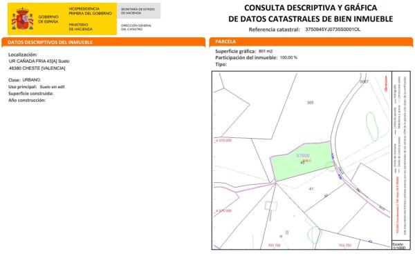 Terreno en calle del Tejo, 26