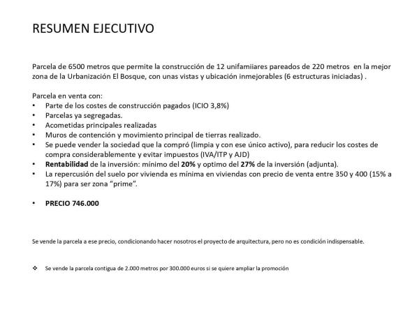 Terreno en El Bosque