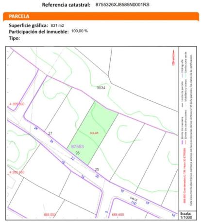 Terreno en calle Llanorel