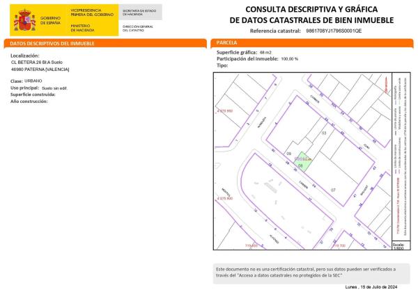 Terreno en calle de Bétera
