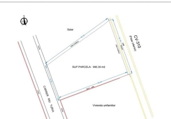 Terreno en calle Riu Turia