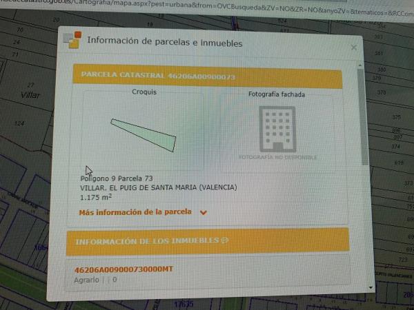 Terreno en avenida de les Corts Valencianes, 73 Parcela