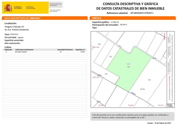 Terreno en calle Polígono 4, parcela 137 s/n