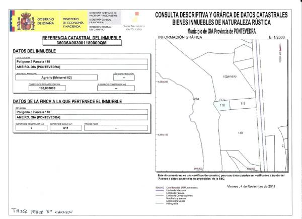 Terreno en camino Baiona - a Guarda, km 25