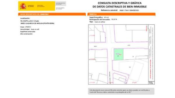 Terreno en calle Santa Lucía, 12