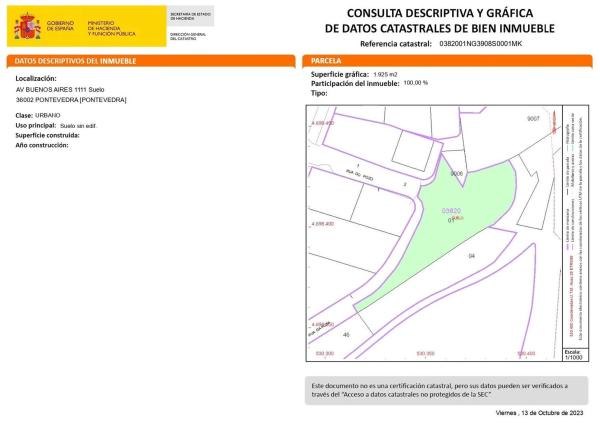 Terreno en calle da Roxa