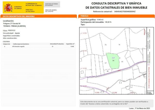 Terreno en calle de San Sebastian s/n