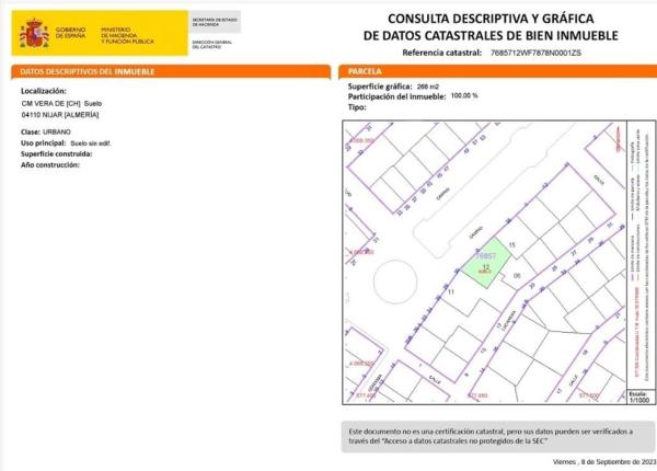 Terreno en camino de Vera