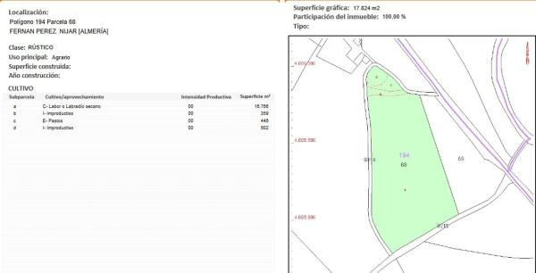 Terreno en Polígono 194 Parcela 9015, 1