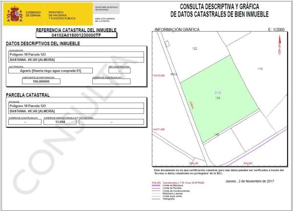 Terreno en carretera las Losas s/n