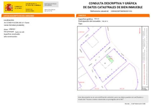 Terreno en avenida de la Constituciòn, 1
