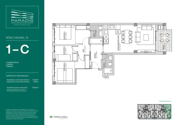 Piso en calle Pérez Medina, 11, 17