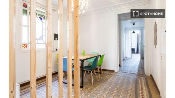 Habitación en piso compartido en barcelona.