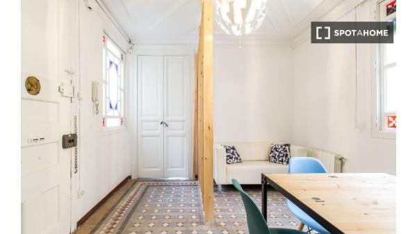Habitación en piso compartido en barcelona.