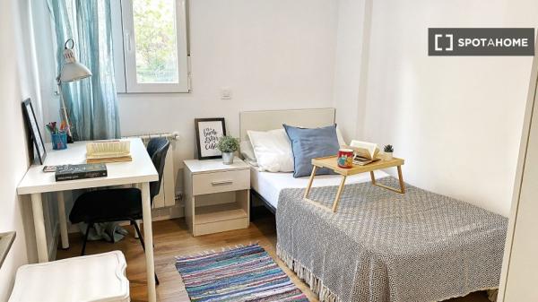 Pokój w mieszkaniu dzielonym z czterema sypialniami do wynajęcia w Aluche.