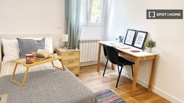 Pokój w mieszkaniu dzielonym z czterema sypialniami do wynajęcia w Aluche.