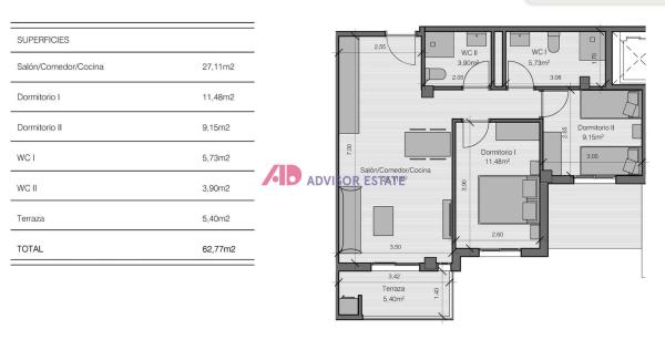 Piso en calle Beethoven