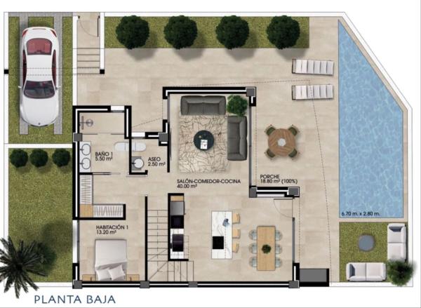 Chalet pareado en Lugar Sector 4