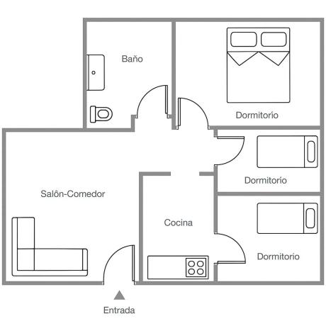 Piso en CL Paz De La, 6
